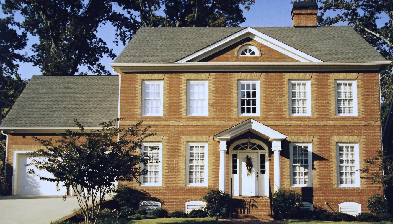 Williamsburg Colonial Design with rubbed brick detailing 7 jack arches